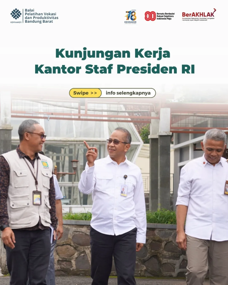 Kunjungan Kerja Kantor Staff Presiden ke BPVP Bandung Barat